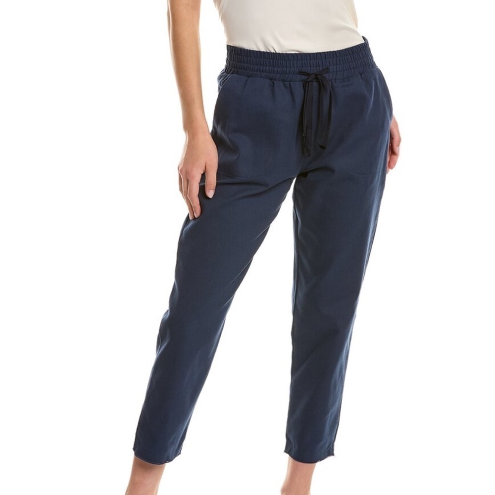 NWT Area Stars Navy Blue Cotton Ali Utility Raw Hem Ankle Pants